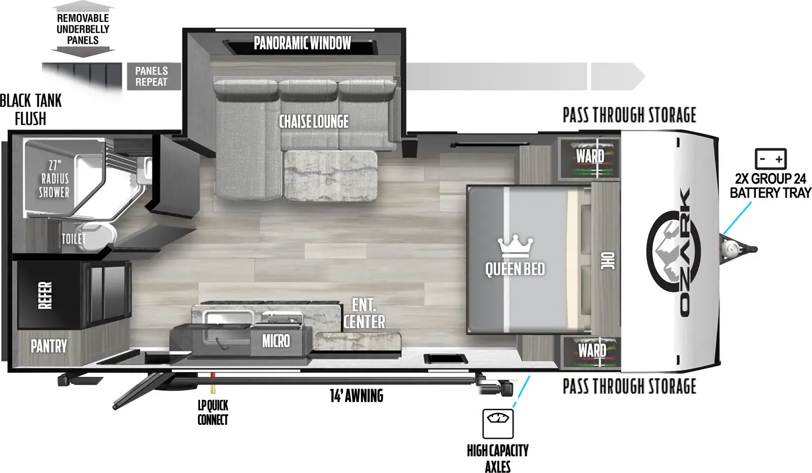 Ozark 1800QS Floorplan